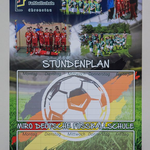 Plan zajęć / plakat Miro Deutsche Fußballschule