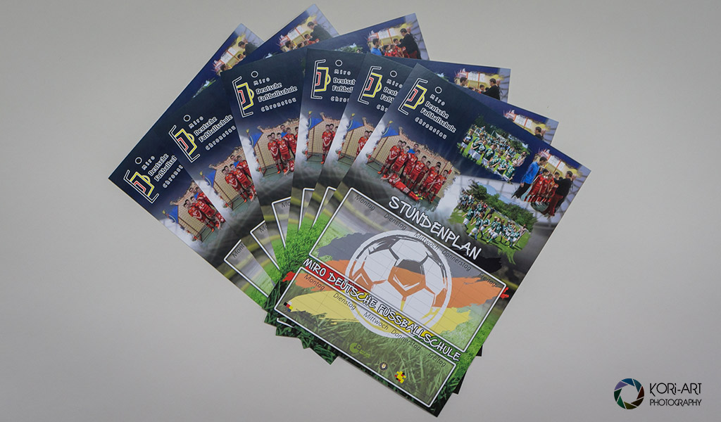 Plan zajęć / plakat Miro Deutsche Fußballschule